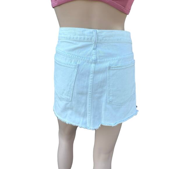 New Citizens of Humanity Daria Seamist Frayed Hem Micro Denim Mini Skirt Sz 31 - Picture 5 of 13